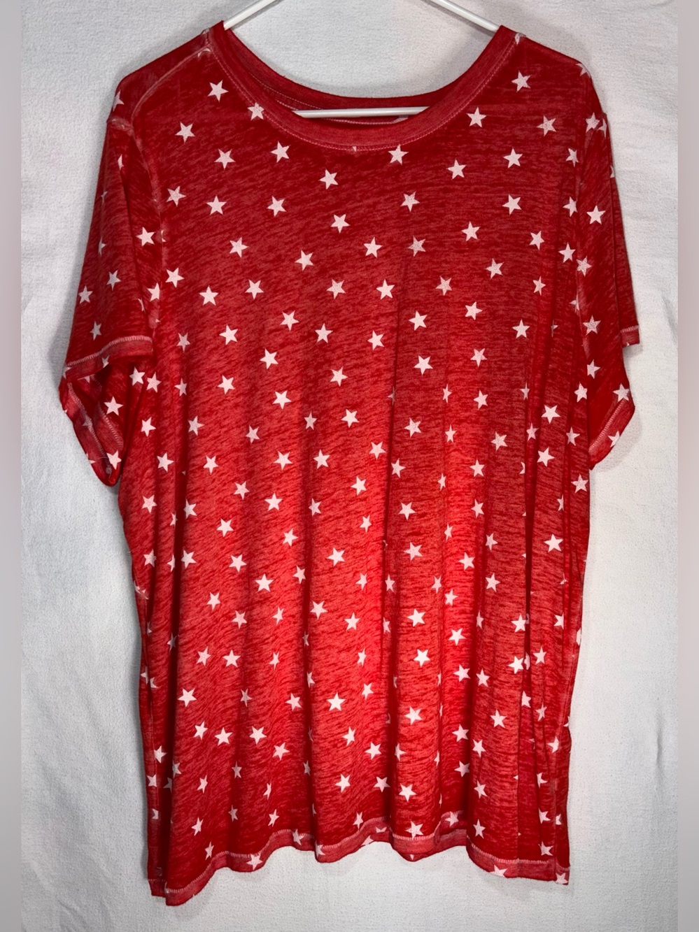 Lane Bryant Red Star Print Short Sleeve Tee size 22/24